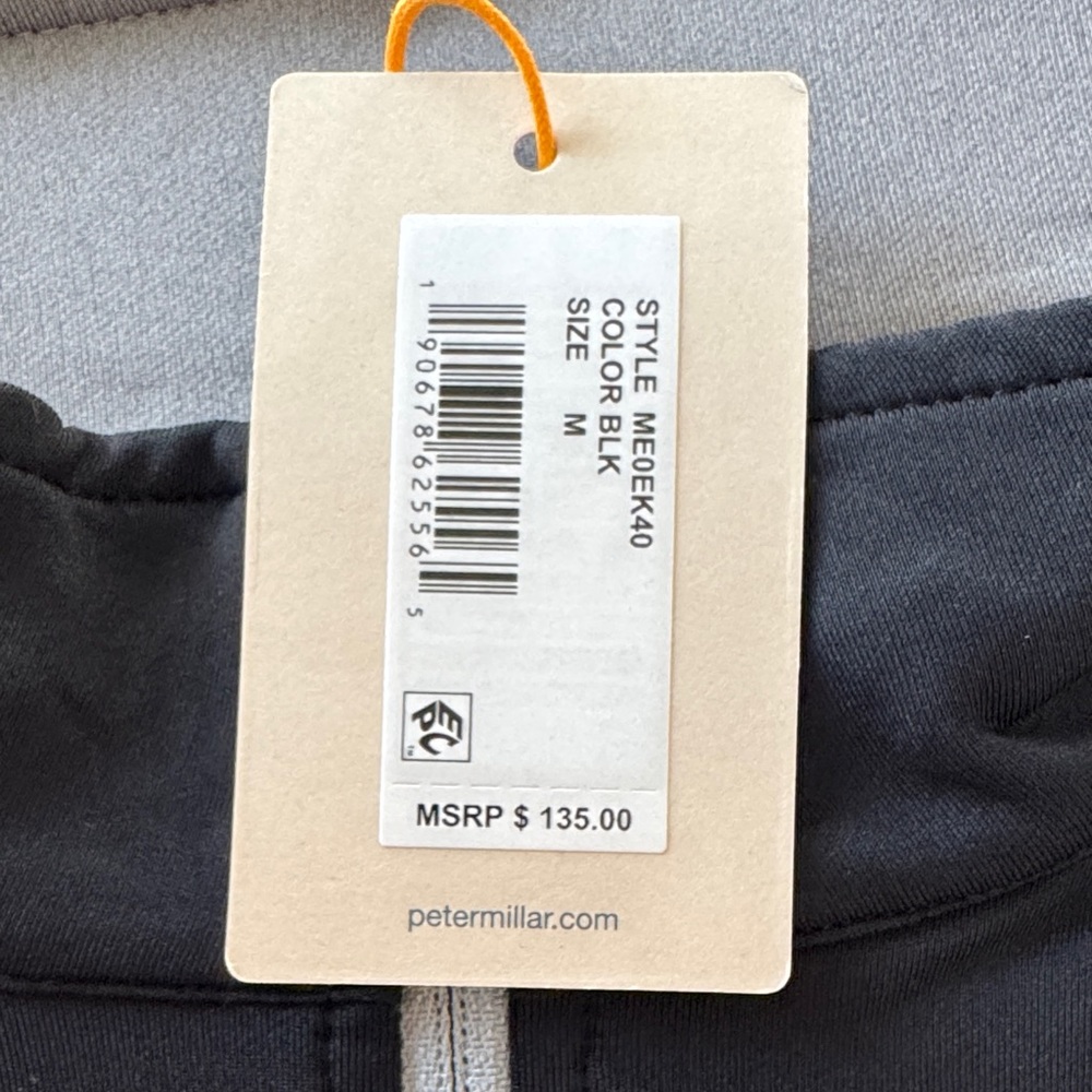 Peter Millar Black Performance Quarter-Zip Pullover - Picture 3 of 6